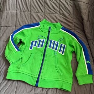 Puma Kids Green and Blue Hoodie